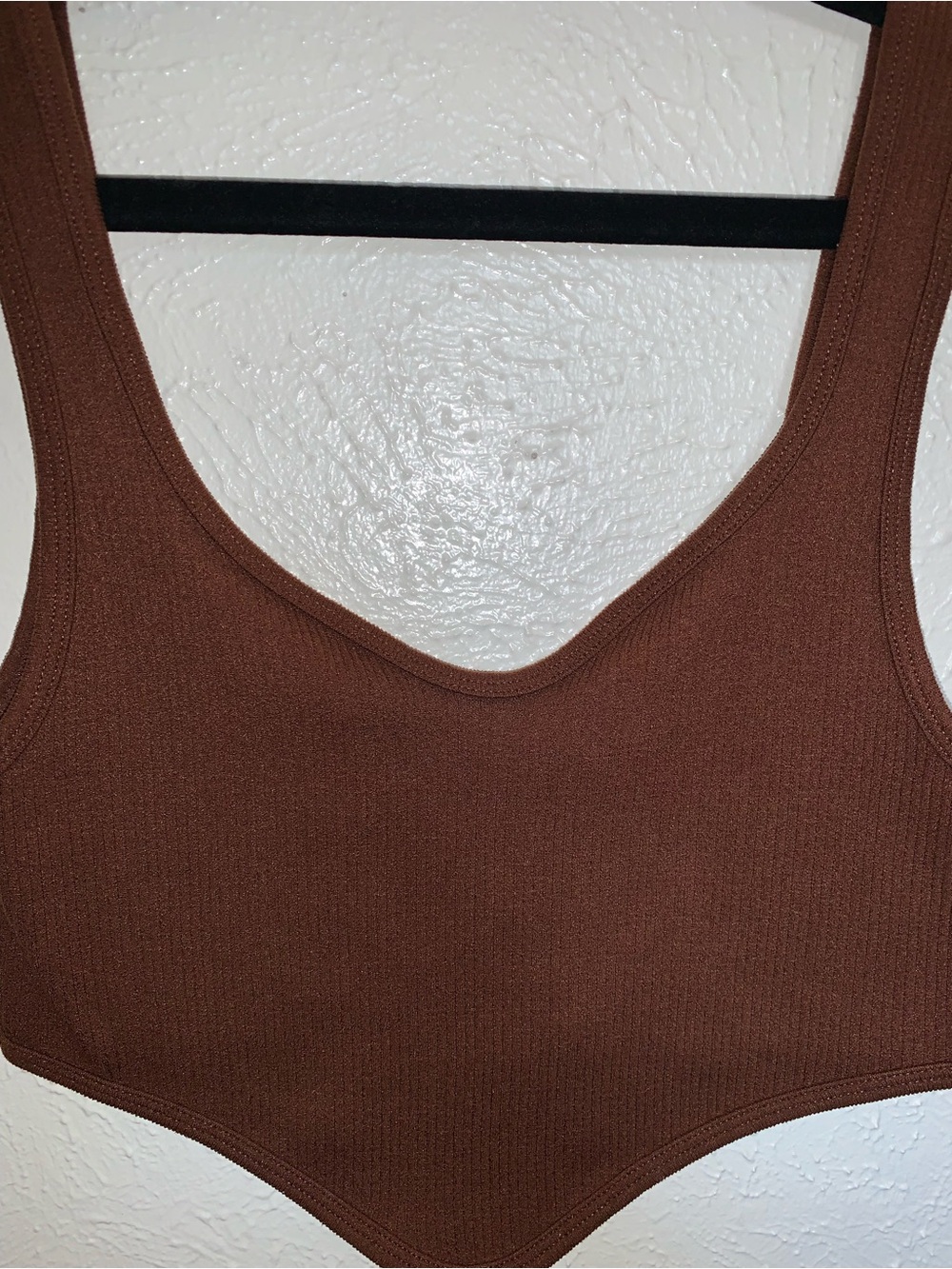 Zara brown ribbed tank top